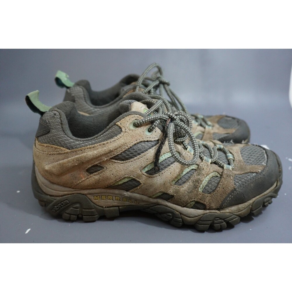 Merrell Moab Ventilator Hiking Shoes Womens 8.5 Drizzle Mint Gray Trail J24466